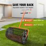 Compost Spreader, 24.4-25.6" Height Adjustable Handle, 24" Wide, Lawn and Garden Peat Moss Roller with Side Latches, Powder Coated Steel Mesh Basket for Spreading Manure, Topsoil, Black Image 5