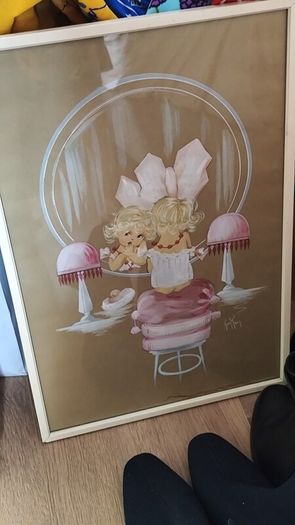 Mid Century Kitsch Vintage painting