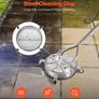 18 Pressure Washer Surface Cleaner, Stainless Steel Pressure Washer Attachments with 4 Wheels, 4000 Max PSI, 3/8 Quick Connector, 2 Spray Nozzles, Dual Handle, for Concrete, Patio, Sidewalk Image 7