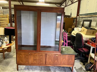 Mid-Century Modern Display Cabinet with Storage