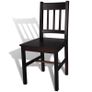 Dining Chairs 4 pcs Dark Brown Pinewood Image 5