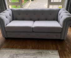Two Chesterfield sofa's for sale  a 3 plus 2 seater grey