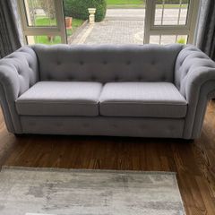 Two Chesterfield sofa's for sale  a 3 plus 2 seater grey