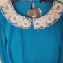 BNWT Turquoise embroidered  long sleeve Atmosphere dress size UK10 EU38 Postage included Image 3
