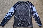 rash guard elasticity compression long sleeve top mma bjj sport top