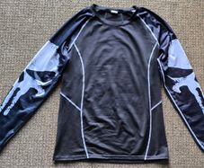 rash guard elasticity compression long sleeve top mma bjj