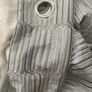 Curtains- Dusty blue with silver design Image 3