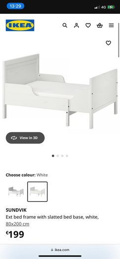 Childrens extendable single bed IKEA Sundvik