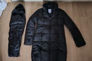 Hoppies Black Maternity Babywearing Puffer Coat Size M