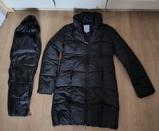 Hoppies Black Maternity Babywearing Puffer Coat Size M