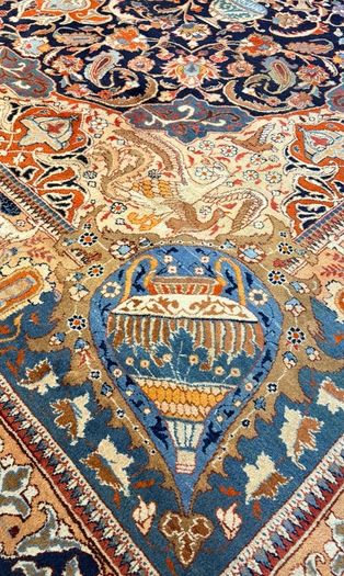 Stunning 1960s Kashmar Pictorial Rug. A Masterpiece of Persian Craftsmanship