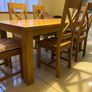 Solid oak dining table with 6 chairs Image 2