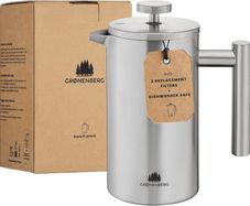 Insulated French Press Cafetiere - Stainless Steel Coffee Maker - Brand New