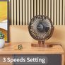 Desk Fan, Small USB Desk Fan Silent, 3 Speeds Portable Personal Desktop Fan, Dual 360 Degree Adjustment Mini Fan, Quiet Operation for Home,Office,School and Outdoor Image 4