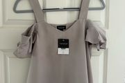 New Topshop Women's Silky Cold Shoulder Top - Size UK 8