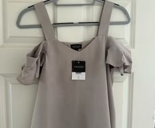 New Topshop Women's Silky Cold Shoulder Top - Size UK 8