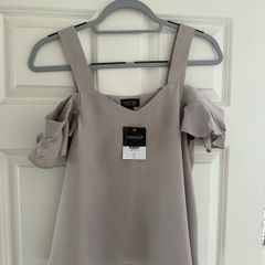 New Topshop Women's Silky Cold Shoulder Top - Size UK 8
