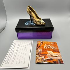 Vintage Just The Right Shoe Leopard Stiletto, 25017 Boxed, Raine Willett Design