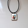 Personalised Rectangle Pendant with Cord Image 2