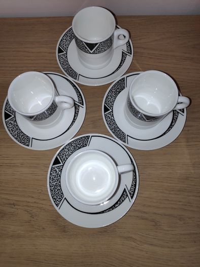 Wedgwood Bone China Hotelware 4 demitasse coffee cups with saucers