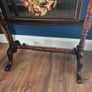 Antique Victorian Rosewood Fire screen, Fine Berlin Woolwork Embroidered Panel. Image 3