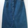 vintage denim skirt 100% cotton Image 3