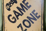 Game Zone Metal Wall Sign