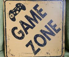 Game Zone Metal Wall Sign