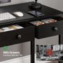 Computer Desk with 2 Fabric Drawers, 80 x 40 cm Image 4