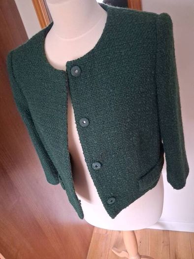 Hobbs Stunning New Unworn Bottle Green Boucle Blazer Jacked Size 12