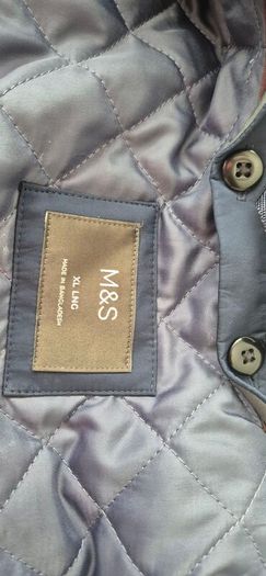 Men's Marks and Spencer Padded Coat Navy XL Long