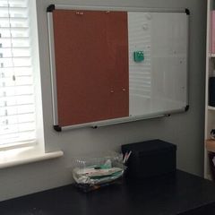 Magnetic whiteboard and cork notice board