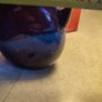 Tow Handles Small Blue Glass Vase Image 5
