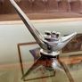 Rare Uber Vintage Retro Lighter 1960s Chrome Steel with Art Deco Geometric Design Image 9