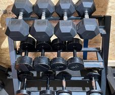 5Kg - 30Kg Dumbells + Rack