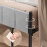 Sturdy Double Bed Frame with Foam Headboard and Underbed Storage Image 3