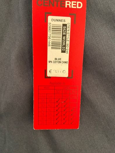 BNWT Men's Navy Blue Chinos W28 L32