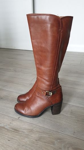 Moda In Pelle Leather Knee High Boots Size Uk 3 ( Eu 35)