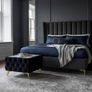 Sale !!! Chesterfield Velvet Square Coffee Table with Glass 63x63x45cm Image 8