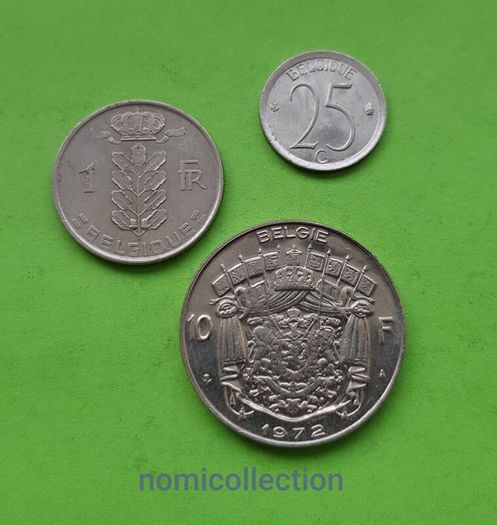 Belgium 1951-1972 years coins.