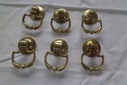 Vintage Brass Handles x 6 for Sale