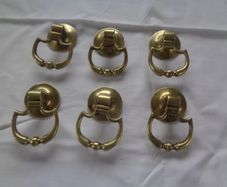Vintage Brass Handles x 6 for Sale