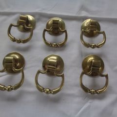 Vintage Brass Handles x 6 for Sale