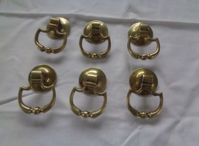 Vintage Brass Handles x 6 for Sale