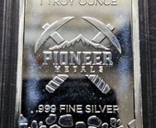 1 oz Silver Bar Pioneer Metals .999