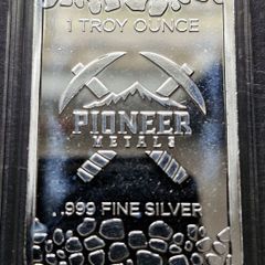1 oz Silver Bar Pioneer Metals .999