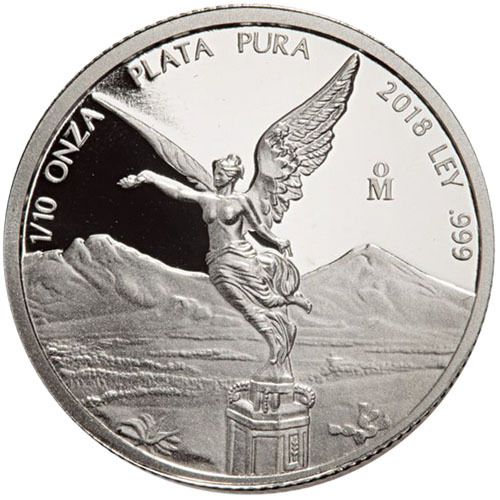 2018 Mexico 1/10 oz Silver Coin Mexican Libertad Proof (In Capsule)