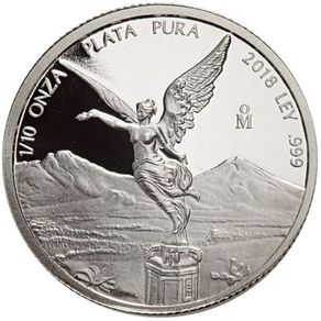 2018 Mexico 1/10 oz Silver Coin Mexican Libertad Proof (In Capsule)