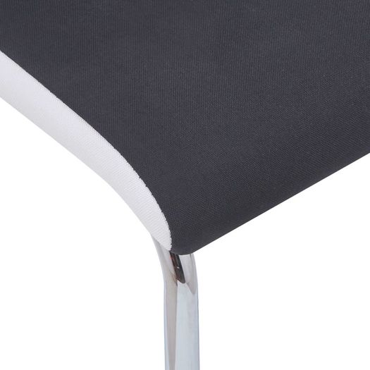 Cantilever Dining Chairs 2 pcs Black Fabric