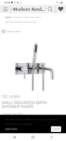 Brand new bath shower mixer tap by Hudson reed
